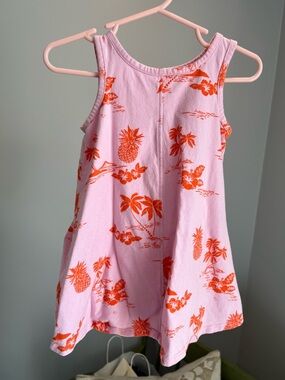 Baby Gap Toddler Girls Pink Tank Top Hawaiian Dress Size 2T GUC
